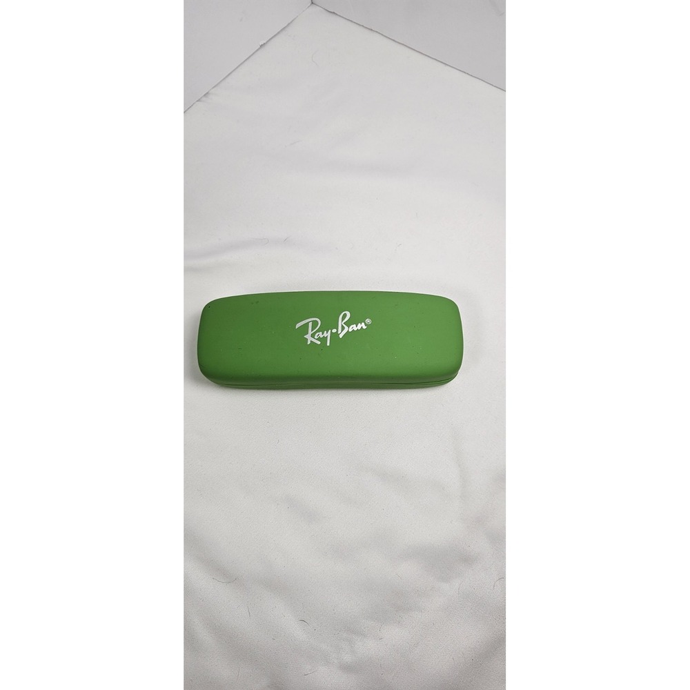 Ray-Ban Green Sunglasses Case Red‎ Interior Hard Shell Eyeglass Case
